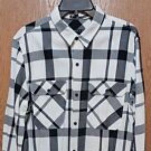 Forever 21 (Plaid)-(Black/White)-(Pre-owned)-(New Condition)-(Size L)-$25.00